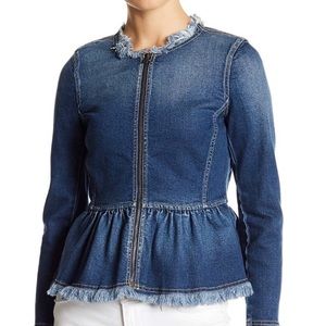 Rebecca Taylor Denim Peplum Jacket